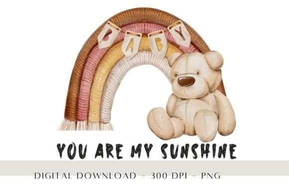 Download Boho Teddy Bear Clipart, Rainbow PNG - Boho teddy bear Collection