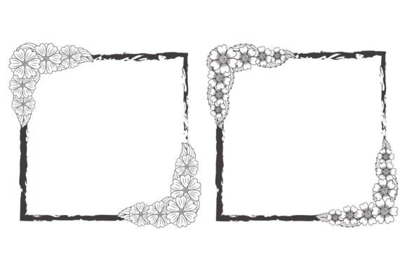 Download Decorative Line Floral Page Border - Premium Resources