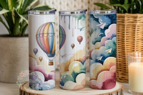 Download Dreamy Watercolor Hot Air Balloon PNG - Balloon Collection