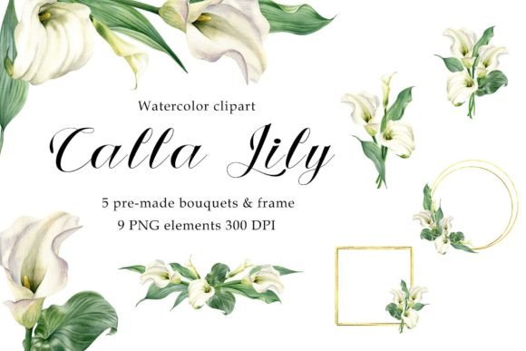 Download Watercolor Floral Bouquet Calla Lily PNG - Bouquet Collection
