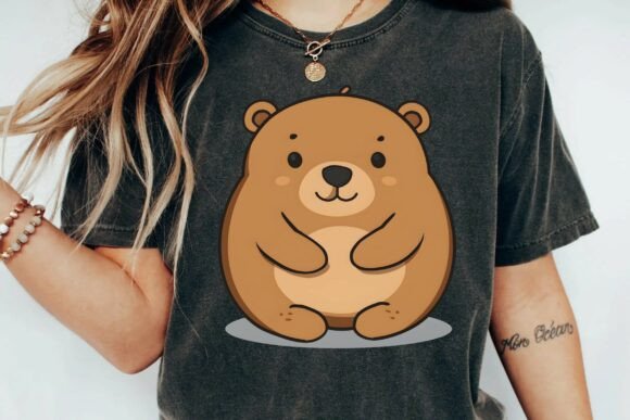 Download Cute Chubby Brown Bear Cartoon Kawaii Animal Clipart Png - Kawaii animal clipart Collection