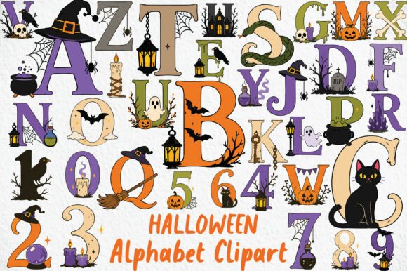 Download Halloween Alphabet Clipart PNG - Halloween Collection