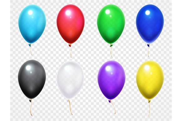 Download Colorful 3D Glossy Balloons - Balloon Collection