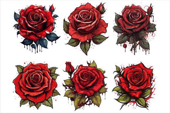 Download Watercolor Red Rose Floral Bouquet - Bouquet Collection