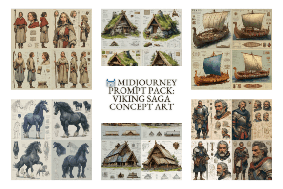 Download Midjourney Prompt Pack: Viking Saga Art - Prompt Collection
