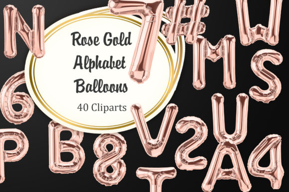 Download Rose Gold Alphabet Balloons - Balloon Collection