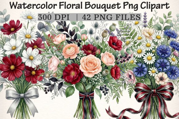 Download Watercolor Floral Bouquet PNG Clipart - Bouquet Collection