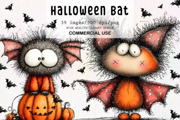 Download Halloween Bat Quirky Clipart - Halloween Collection
