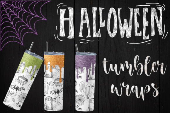 Download Halloween Tumbler Wraps Glitter Drip - Halloween Collection