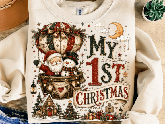 Download My 1st Christmas Balloon PNG, Santa Snow - Balloon Collection