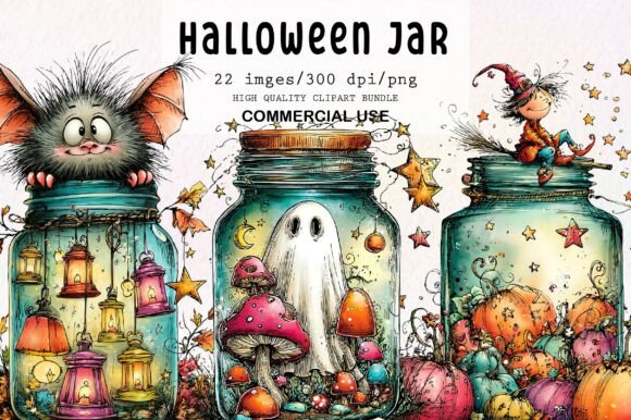 Download Halloween Jar Quirky Clipart - Halloween Collection