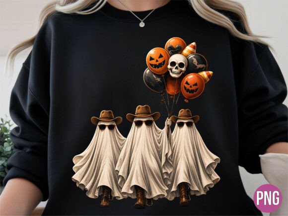 Download Halloween Cowboy Ghosts Balloon PNG - Balloon Collection