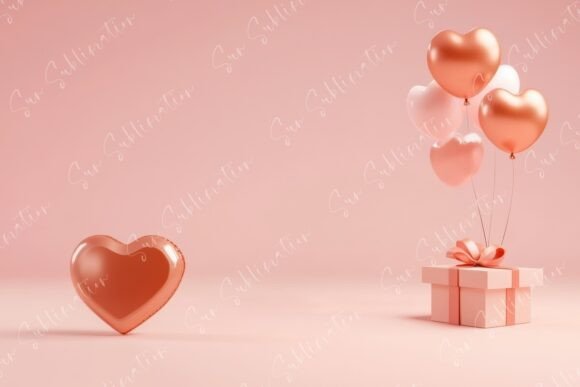 Download Beautiful Rose Gold Heart Balloons - Balloon Collection