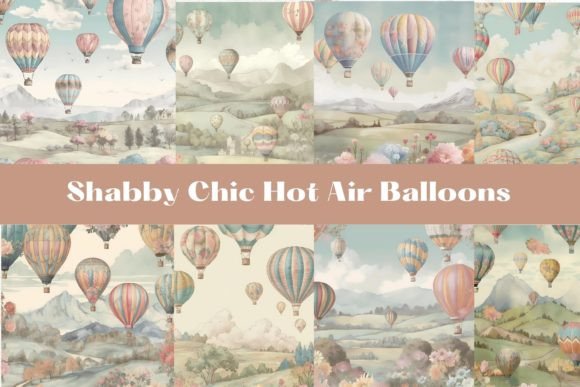 Download Shabby Chic Hot Air Balloon Backgrounds - Balloon Collection
