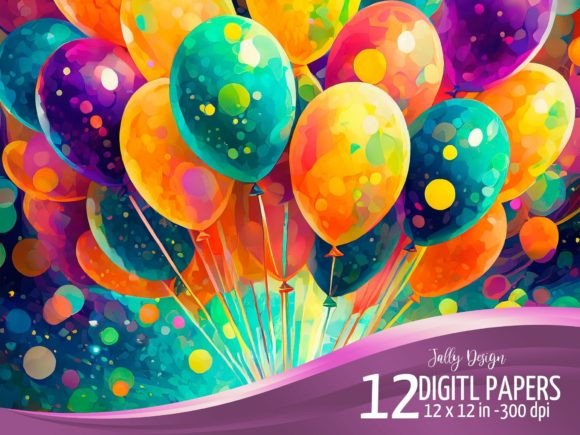 Download Colorful Psychedelic Birthday Balloons - Balloon Collection