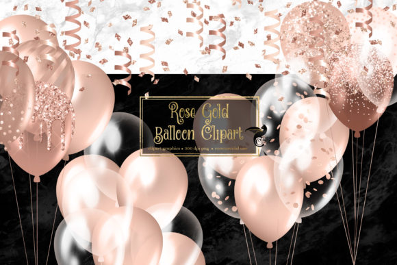 Download Rose Gold Balloons Clipart - Balloon Collection