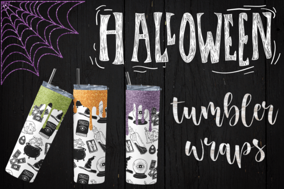 Download Halloween Black Magic Glitter Tumblers - Halloween Collection