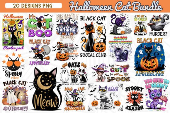 Download Halloween Cat Sublimation Bundle - Halloween Collection