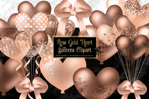 Download Rose Gold Heart Balloon Clipart - Balloon Collection